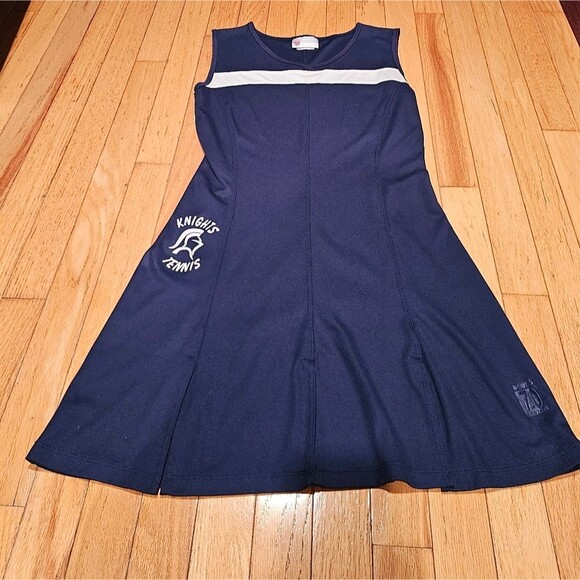 K-Swiss Tennis Dress Navy Blue with white band. Size Medium. VERY Flattering - Picture 1 of 6